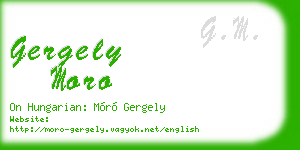 gergely moro business card