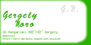gergely moro business card